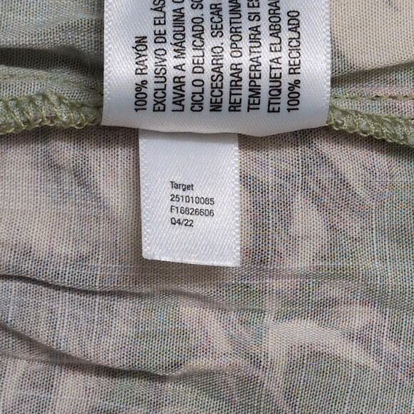 Agua Bendita x Target Multicolor Green Floral Short Sleeves Bohemian Dress M - Picture 8 of 9